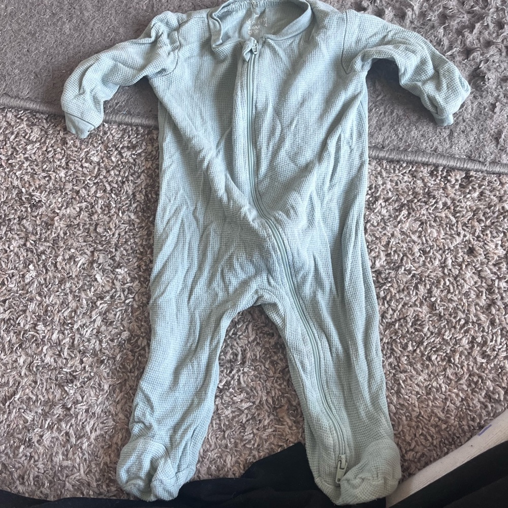Green Bodysuit One Piece with Footies